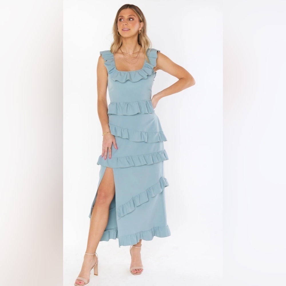 SHOW ME YOUR MUMU Greta Dress In Silver Sage - Picture 2 of 5
